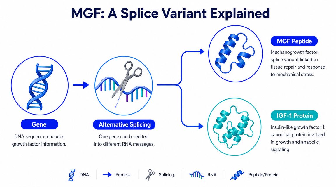The Molecular Identity of MGF A Splice Variant Explained
