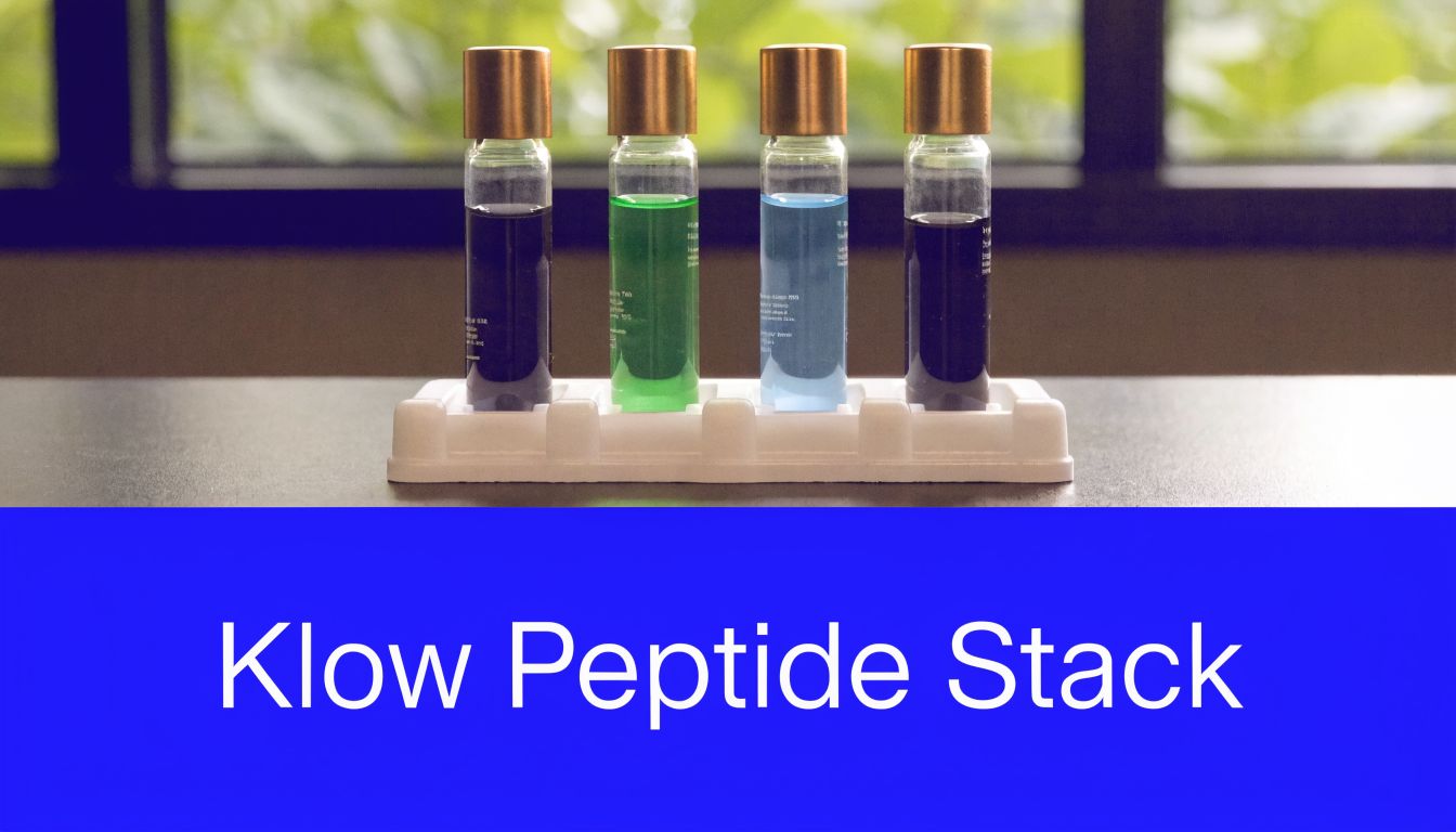 Four small glass vials with colored liquid standing in a white plastic tray on a table.
